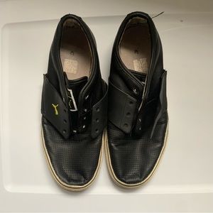 Puma Black Textured Side Wing Casual Sneakers